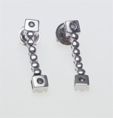 PENDIENTES DE ORO BLANCO CON DIAMANTES 122626