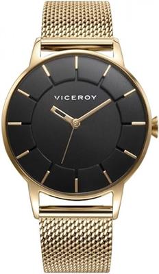 RELOJ VICEROY 471198-57 mujer Kiss tres agujas acero Ip dorado con malla milanesa 33MM