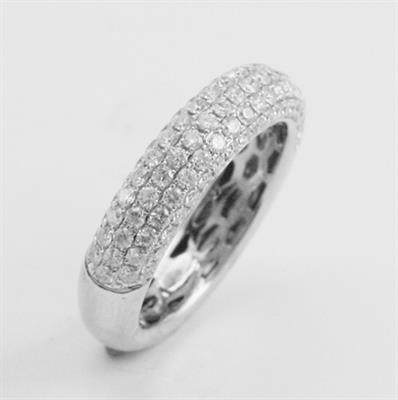 ANILLO ORO BLANCO CON DIAMANTES TALLA BRILLANTE BLANCOS  123563