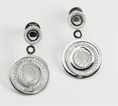 PENDIENTES ORO BLANCO CON DIAMANTES 123887