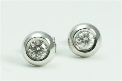 PENDIENTES ORO BLANCO CON DIAMANTES 123801