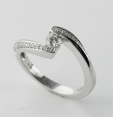 ANILLO ORO BLANCO CON DIAMANTES TALLA BRILLANTE 124140
