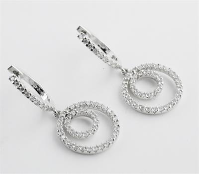 PENDIENTES ORO BLANCO CON DIAMANTES TALLA BRILLANTE 124387