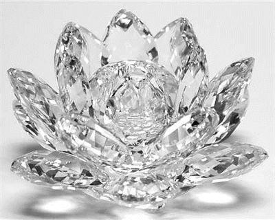 FIGURA SWAROVSKI 010 001 CANDELERO NENUFAR MEDIANO SILVER CRYSTAL